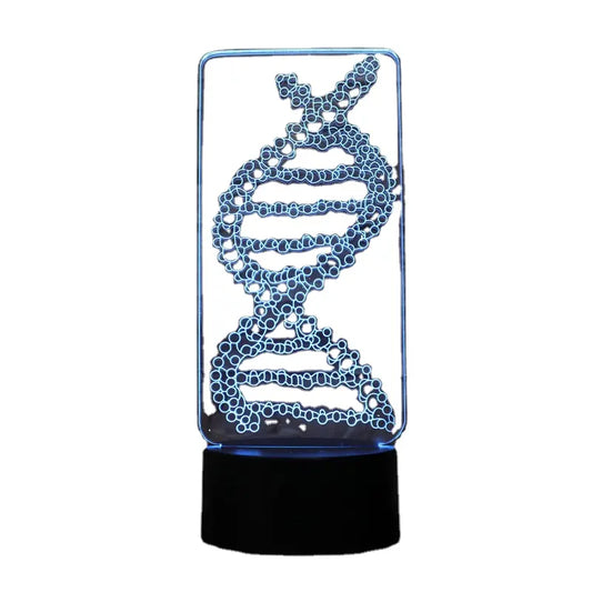 DNA image 3d illusion led table lamp with touch switch base for kids gift